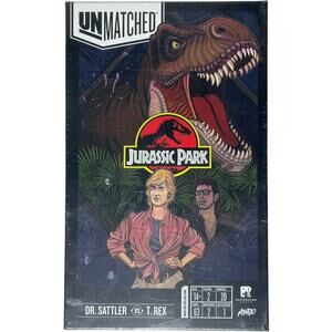 New Unmatched Jurassic Park Dr. Sattler vs T Rex Restoration Games SEALED